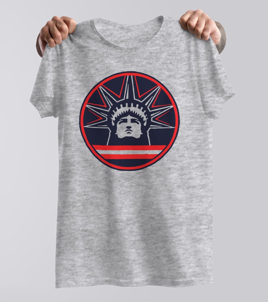 We Bleed Blue Liberty Icon Circle T-Shirt