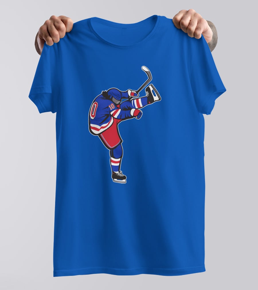 Webleedblue Stores Hockey Player Celebration Action T-Shirt