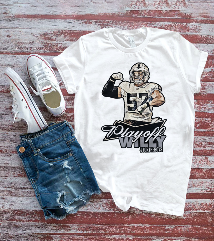 Playoff Willy 57 #ForTheBoys Football Player T-Shirt