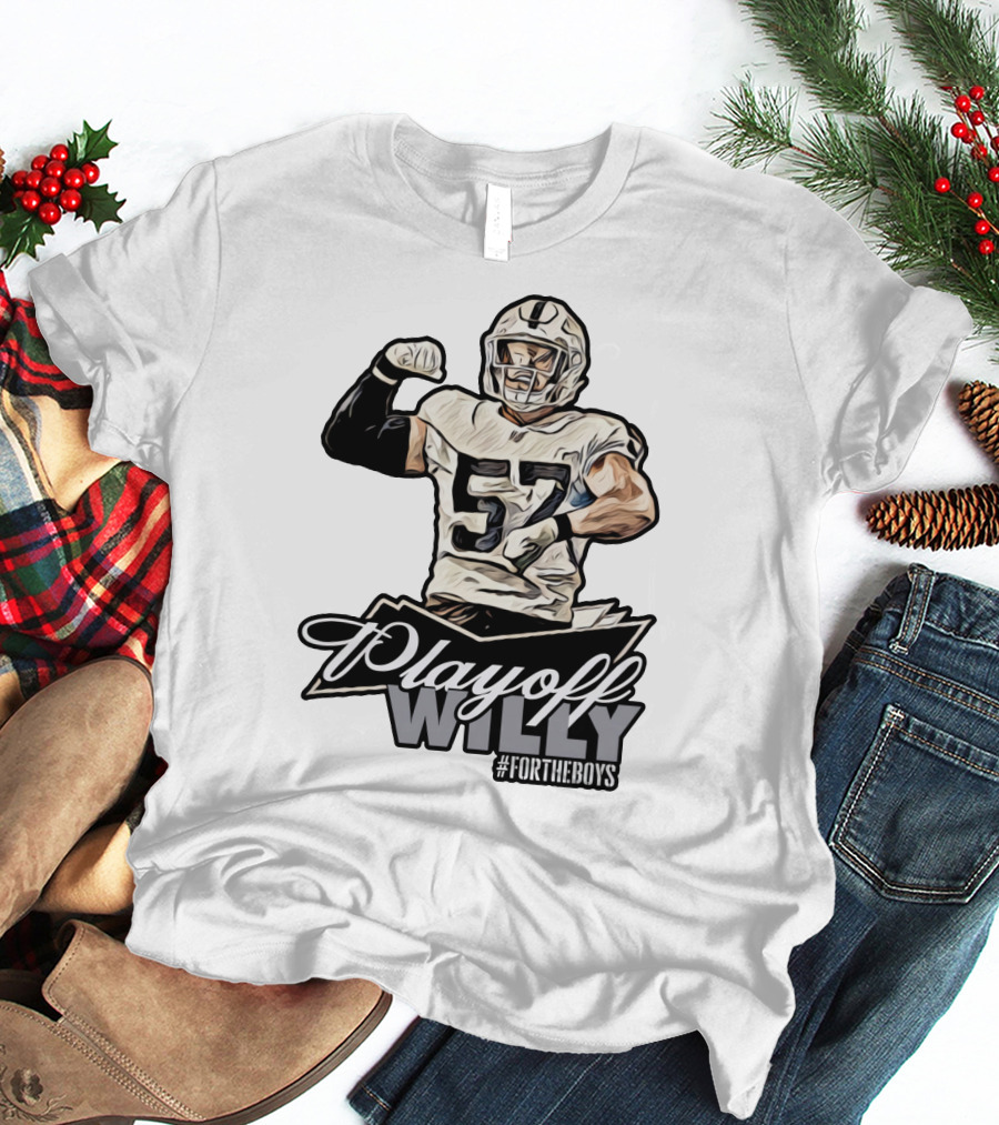 Playoff Willy 57 #ForTheBoys Football Player T-Shirt