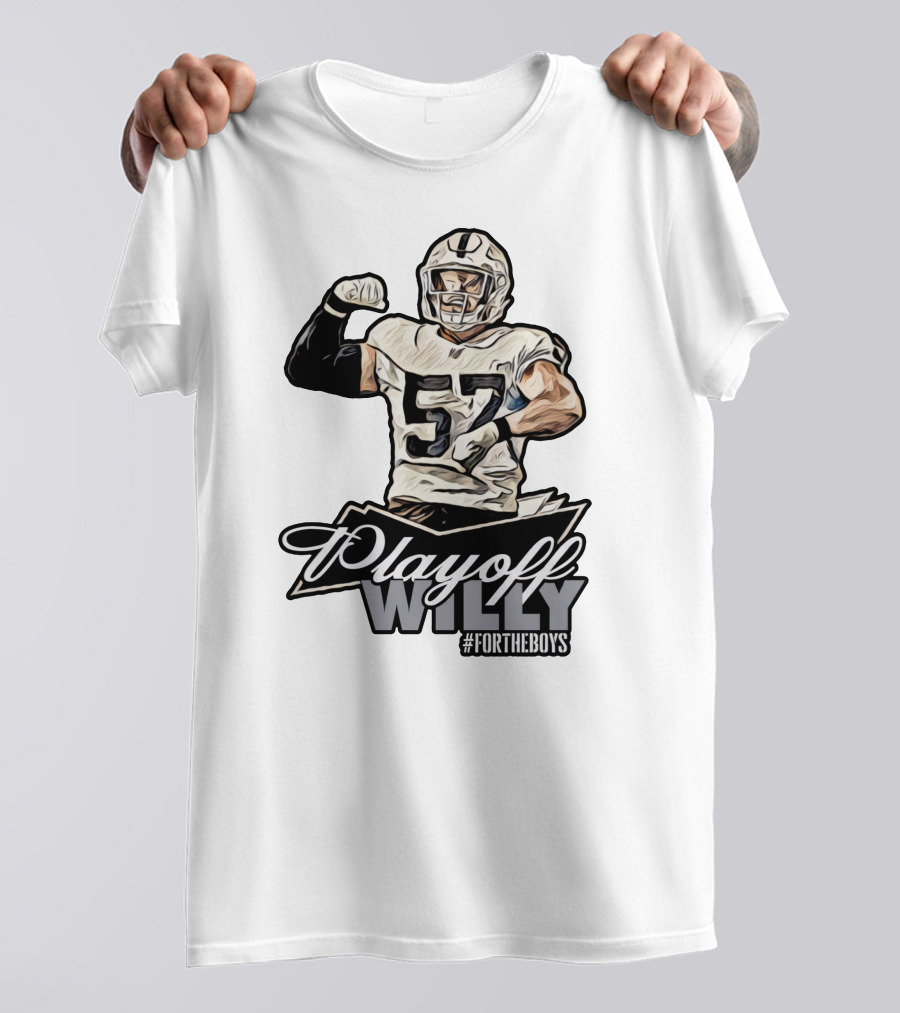 Playoff Willy 57 #ForTheBoys Football Player T-Shirt