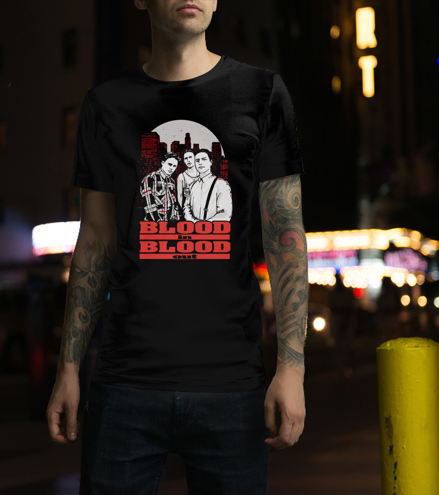 Blood In Blood Out Los Angeles Trio Urban Skyline T-Shirt