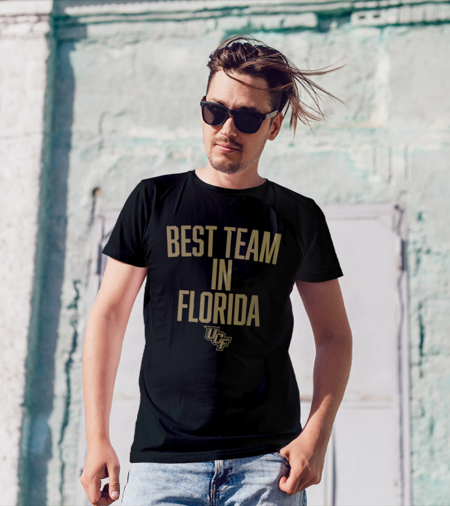 UCF Best Team In Florida In Bold Gold Text With University T-Shirt