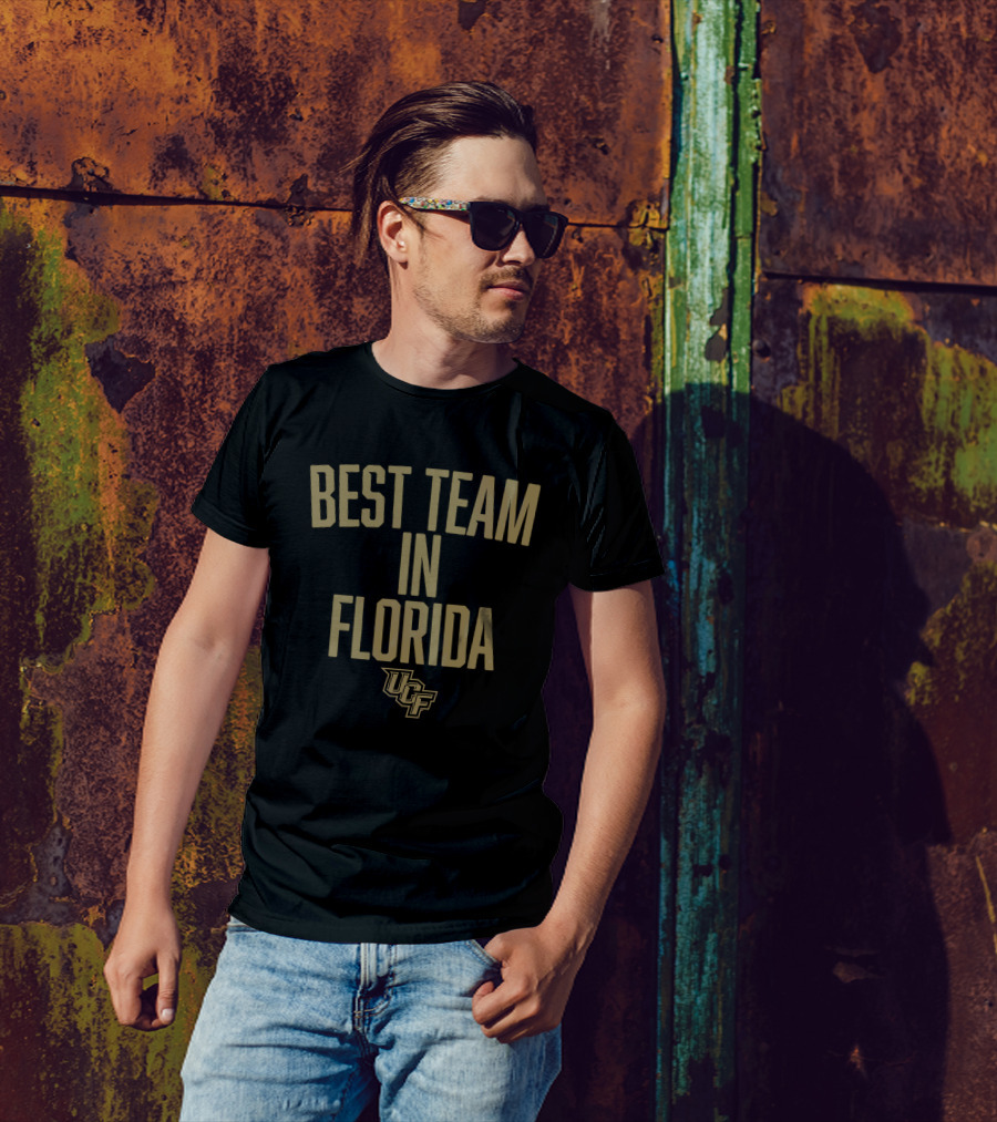 UCF Best Team In Florida In Bold Gold Text With University T-Shirt