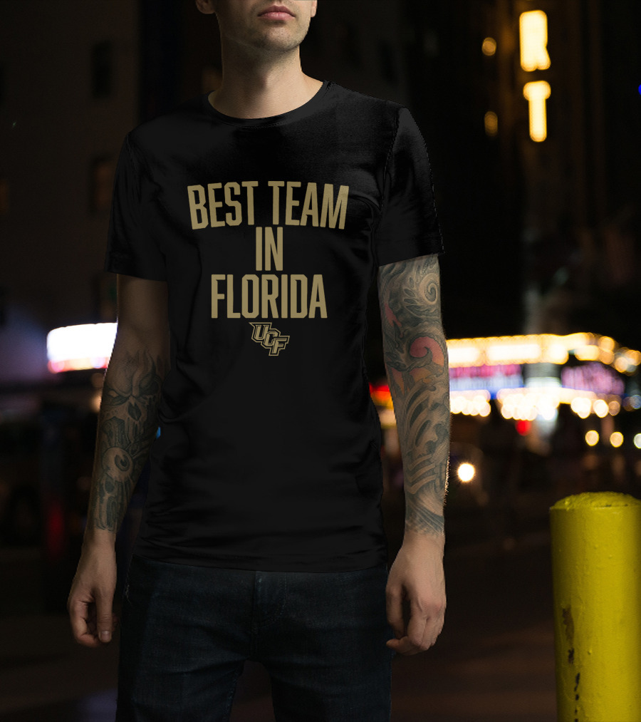 UCF Best Team In Florida In Bold Gold Text With University T-Shirt