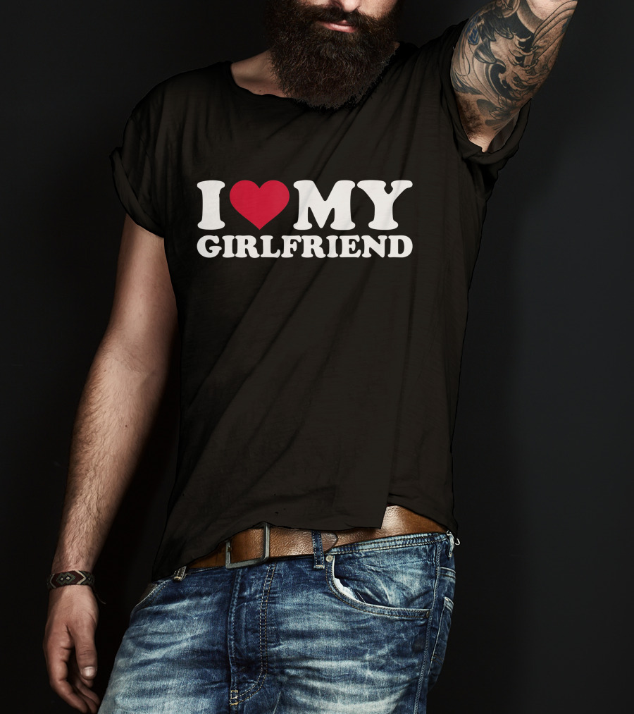 I Love My Girlfriend Heart T-Shirt