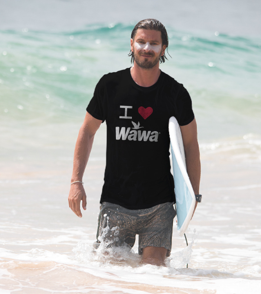 I Love Wawa Logo With Heart And Goose T-Shirt