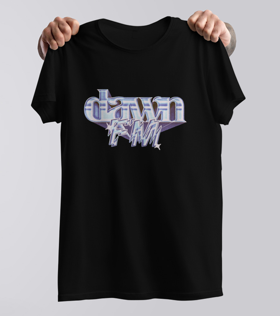 Dawn FM Chrome Text With Futuristic Blue And Purple Styling T-Shirt