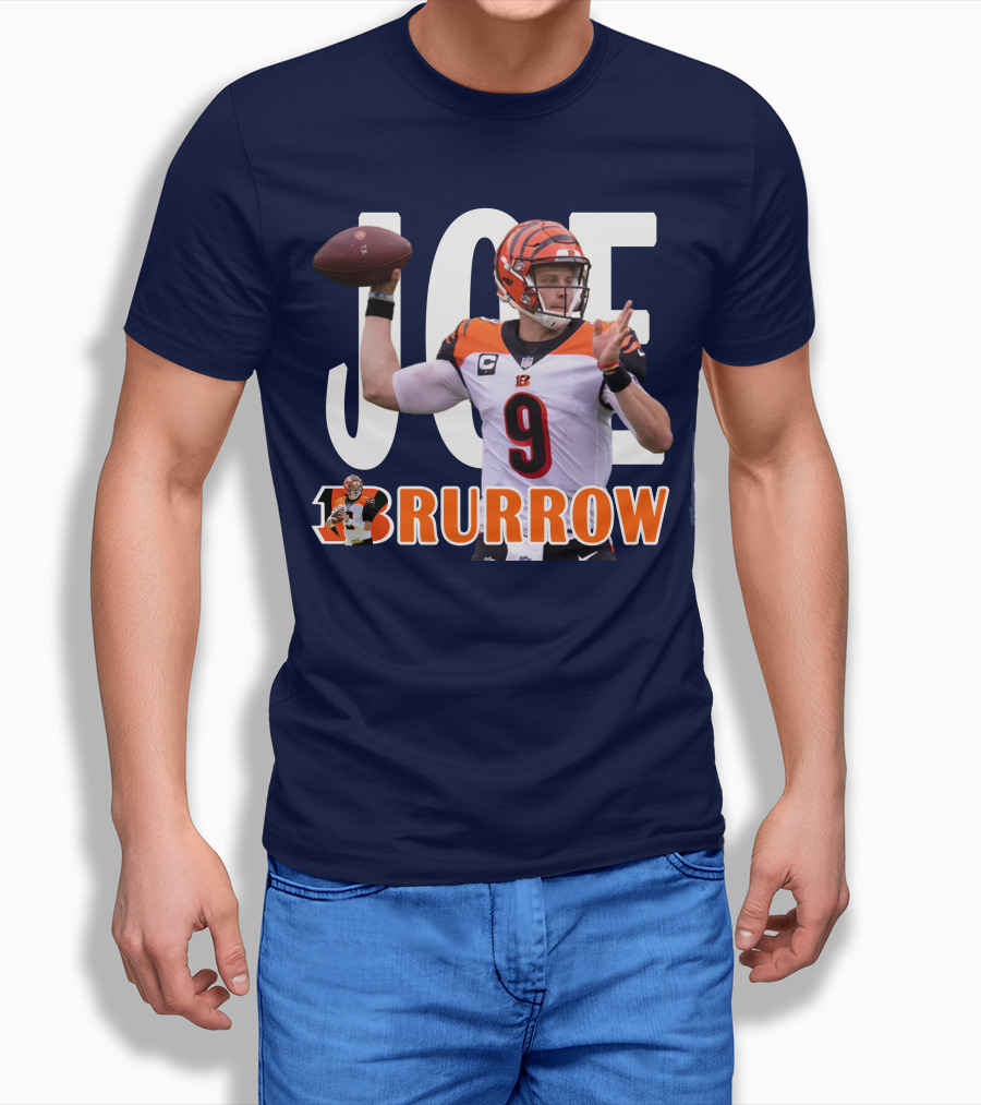 Joe 9 Burrow Football Quarterback Pass Bengals T-Shirt