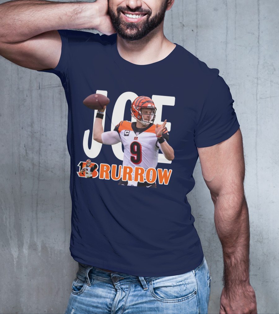 Joe 9 Burrow Football Quarterback Pass Bengals T-Shirt