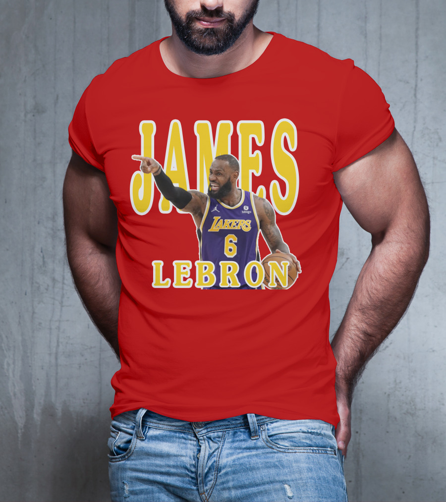 LeBron James Lakers Basketball 6 Jersey T-Shirt