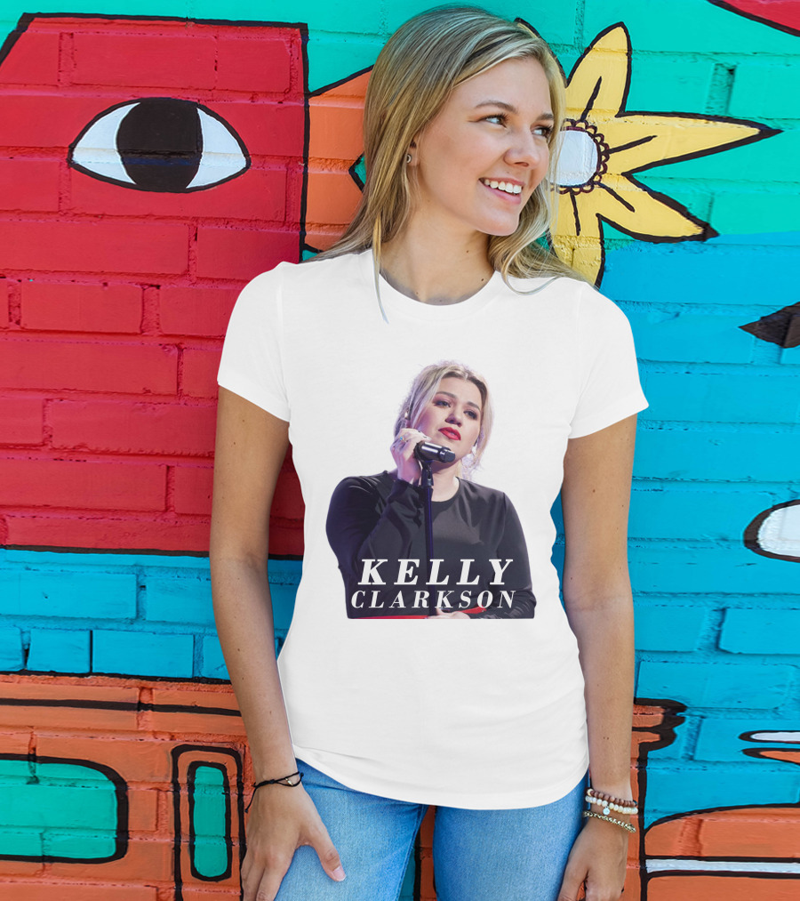 KELLY CLARKSON Concert Performance Microphone Stage T-Shirt