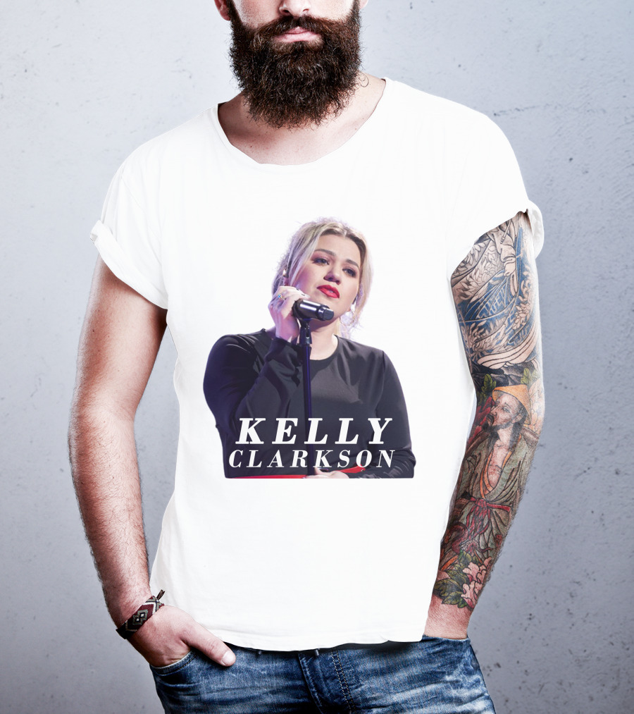 KELLY CLARKSON Concert Performance Microphone Stage T-Shirt