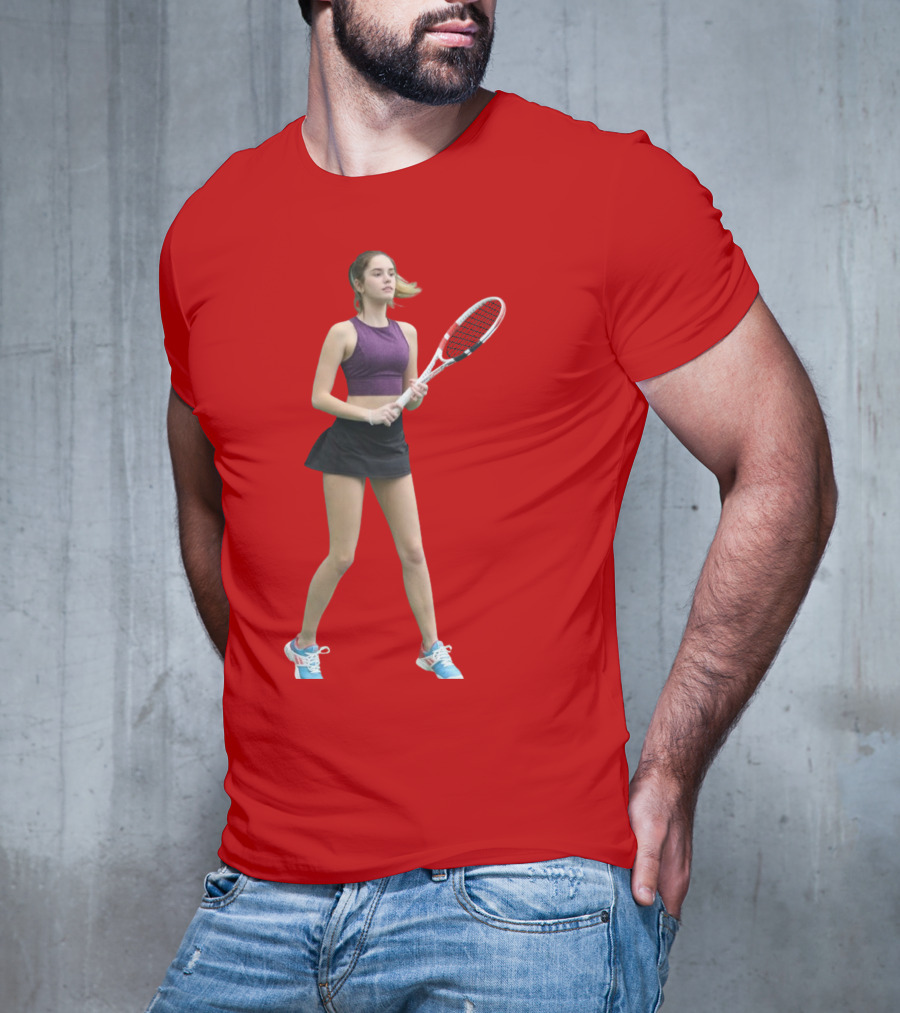 Mackenzie Raine Tennis Player With Racket T-Shirt