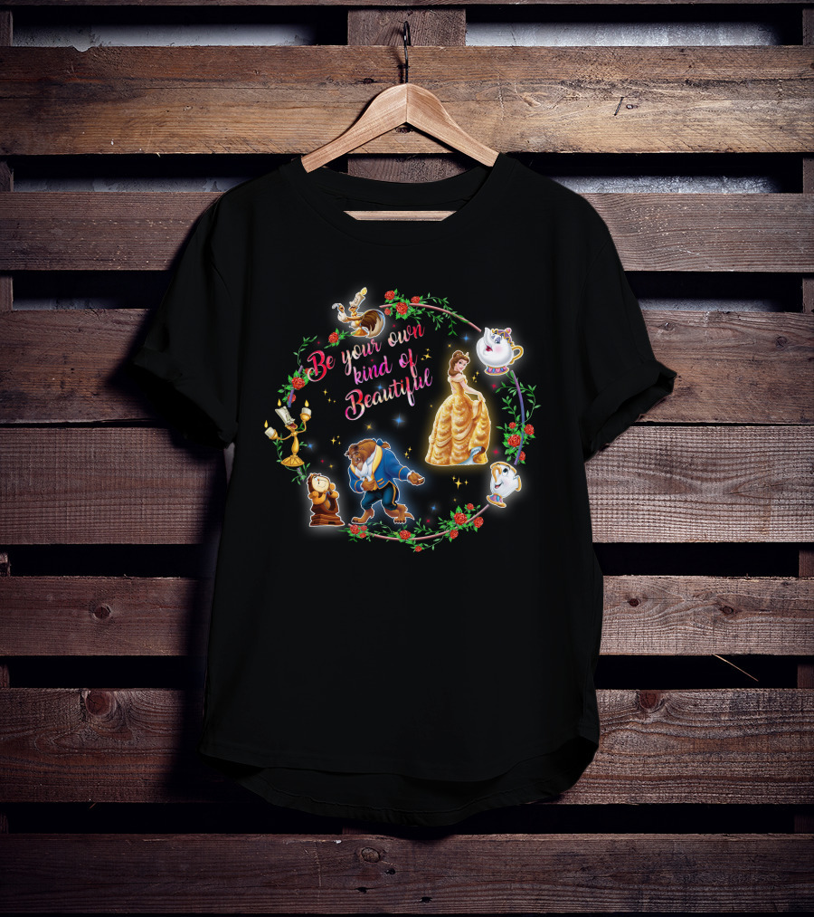 Be Your Own Kind Of Beautiful BT&TB Characters Roses T-Shirt