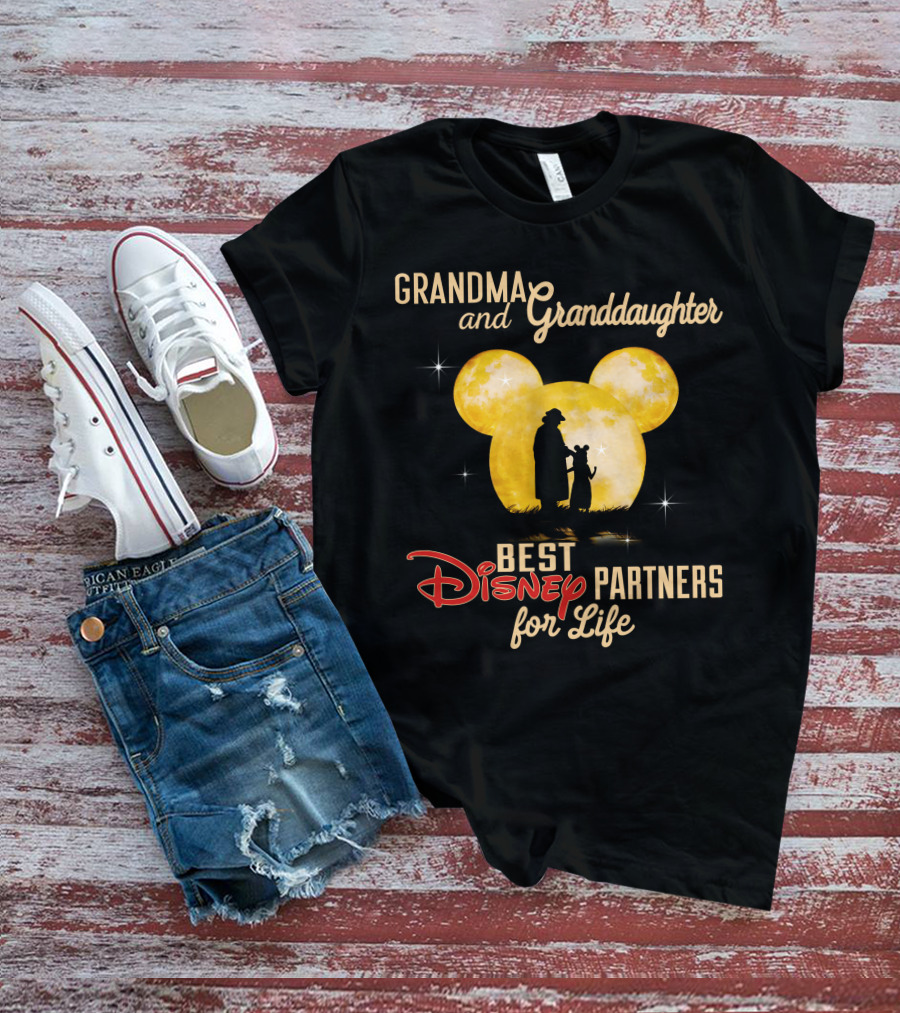 Grandma And Granddaughter Best Disney Partners For Life T-Shirt