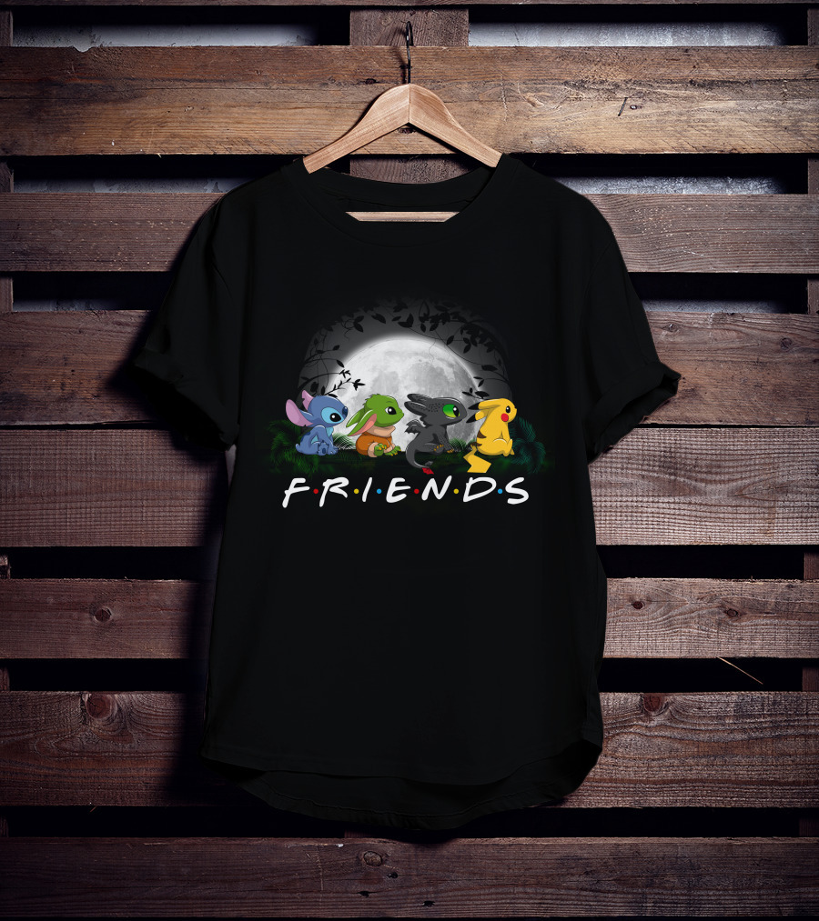 F R I E N D S Moon Walk Sti Friend Characters T-Shirt