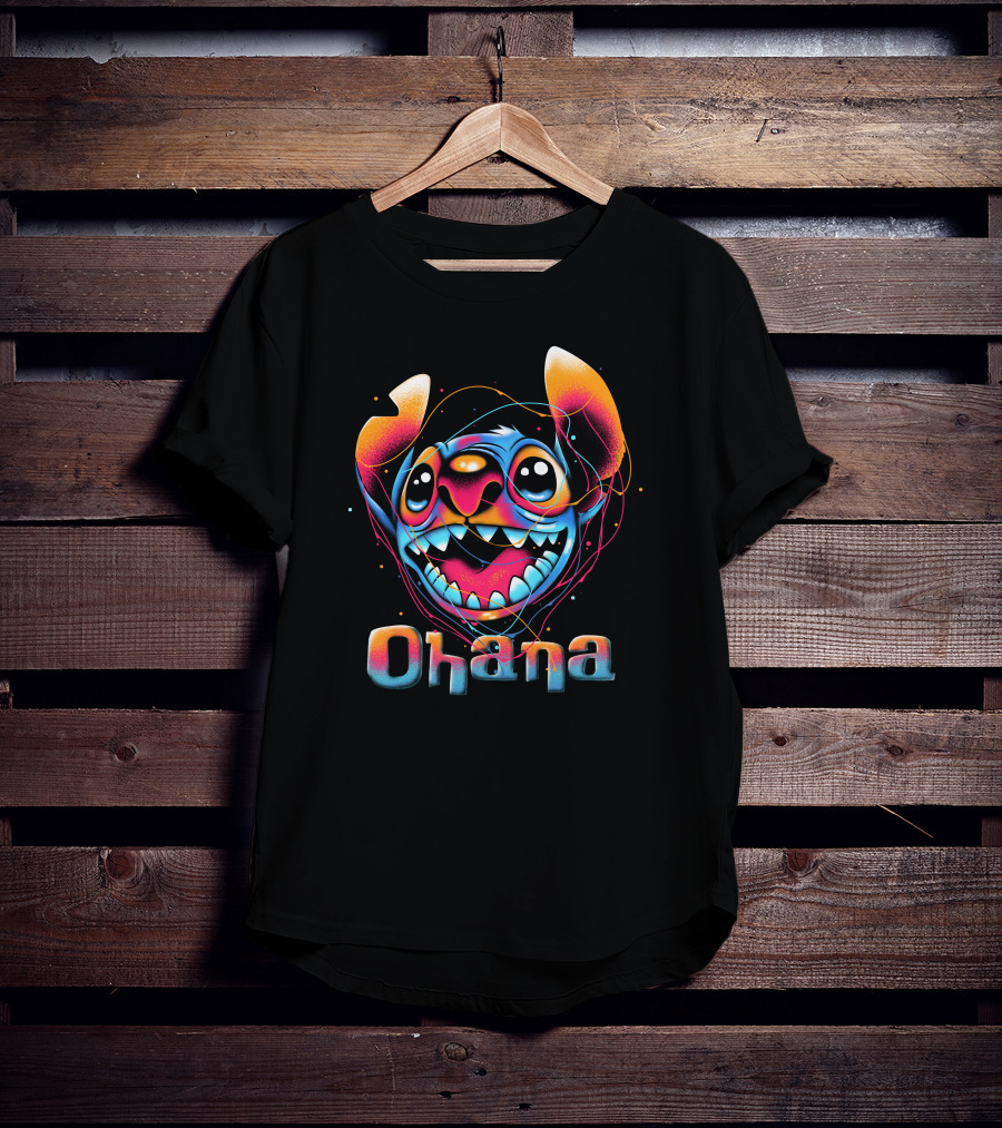 Stitch Ohana Colorful T-Shirt