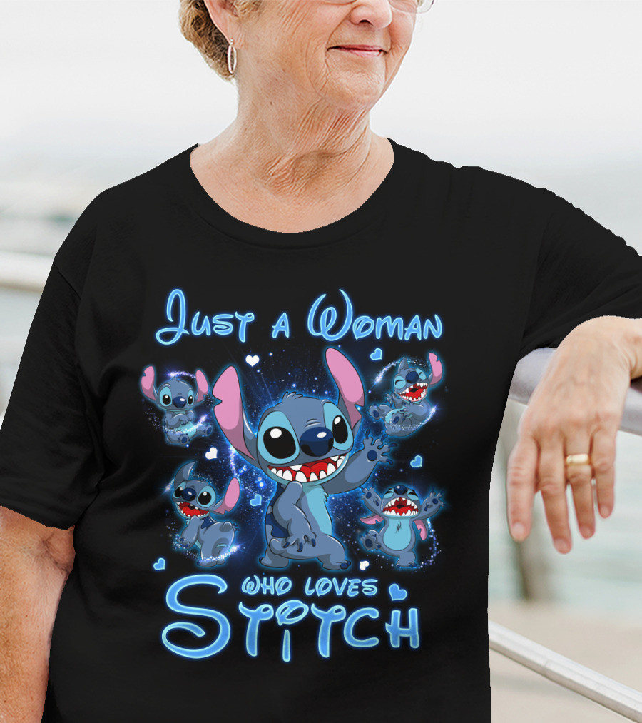 Just A Woman Who Loves Stitch T-Shirt