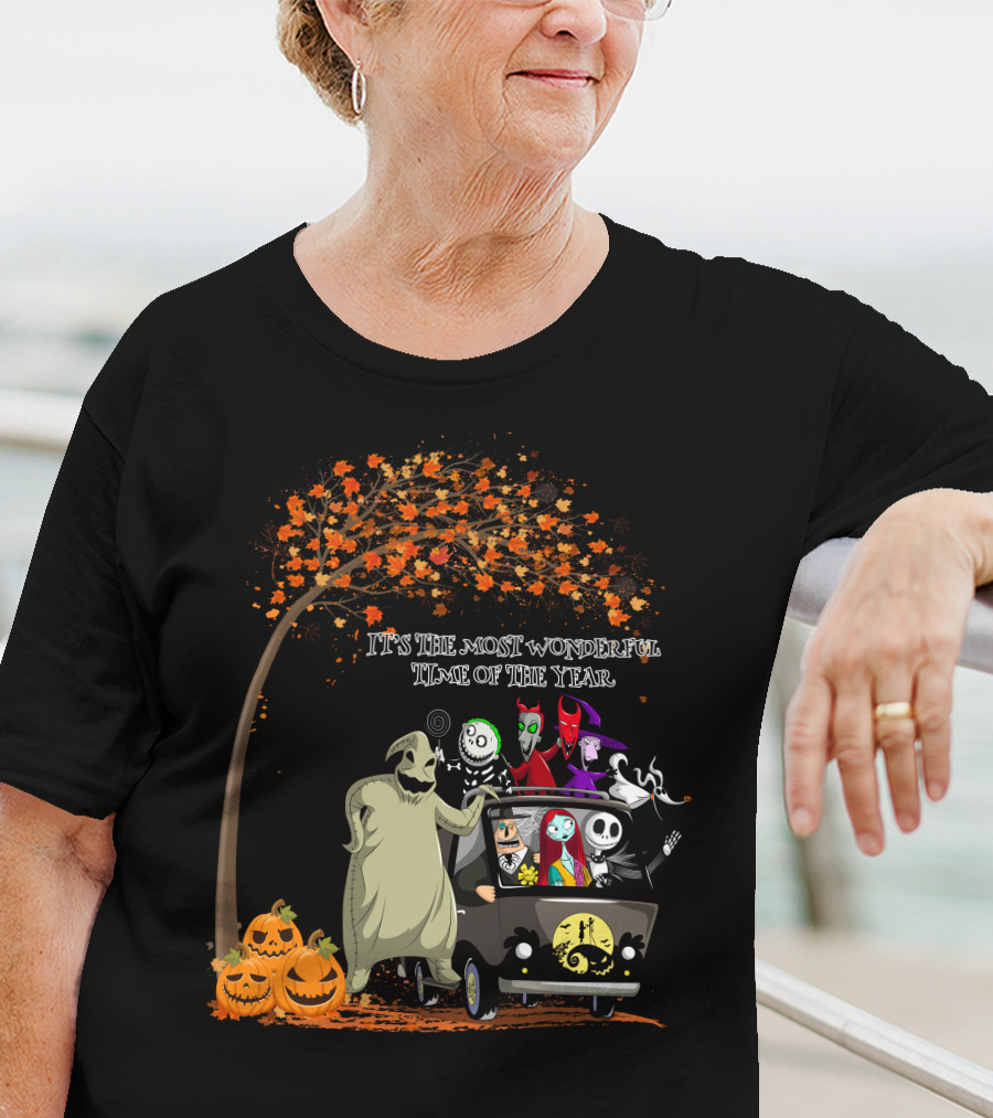 It's The Most Wonderful Time Of The Year Halloween Tree And Pumpkins T-Shirt