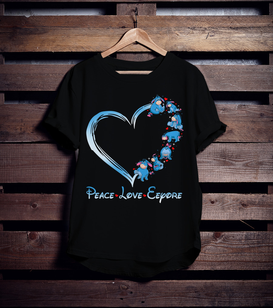 Peace Love Eeyore Heart T-Shirt