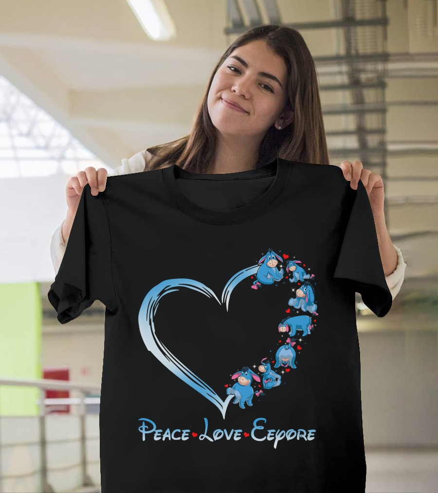 Peace Love Eeyore Heart T-Shirt