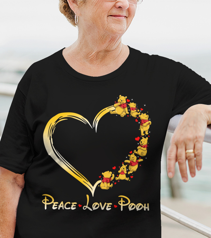 Peace Love Pooh Heart T-Shirt