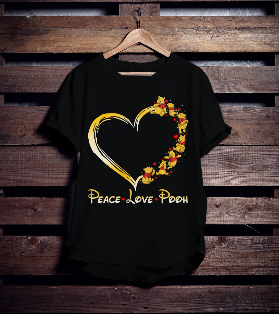 Peace Love Pooh Heart T-Shirt