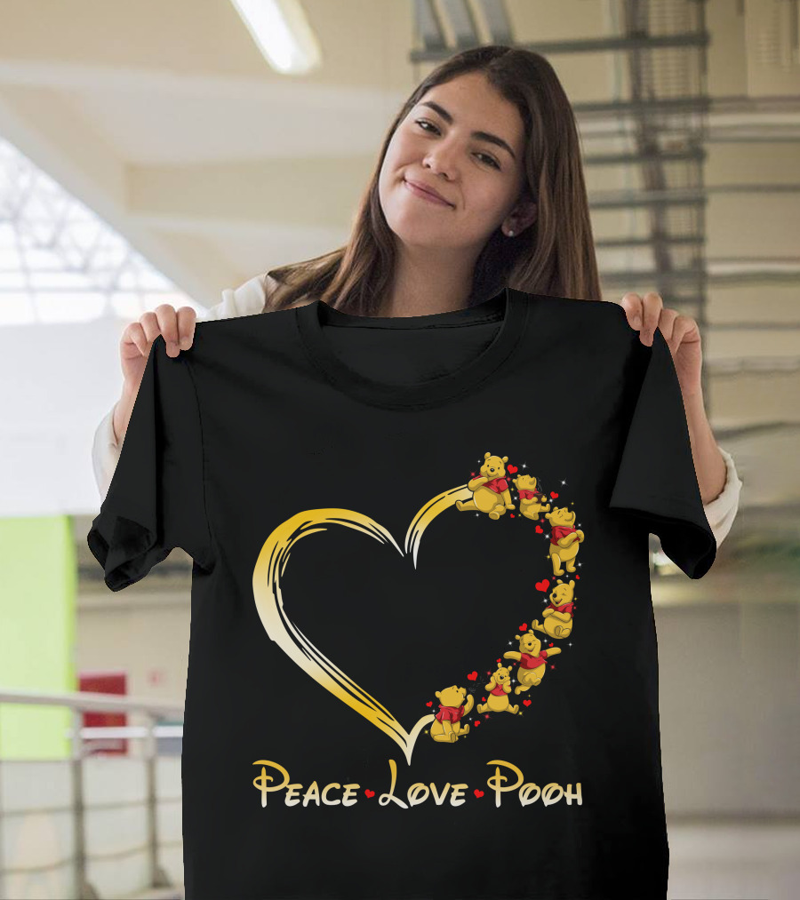Peace Love Pooh Heart T-Shirt