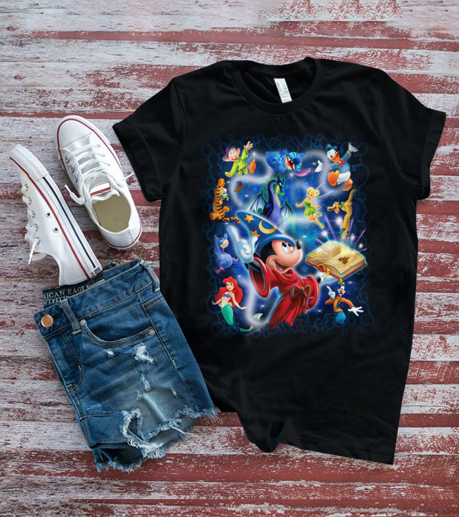 Fantasia Magic Adventure Mickey Sorcerer's Apprentice Disney Characters T-Shirt