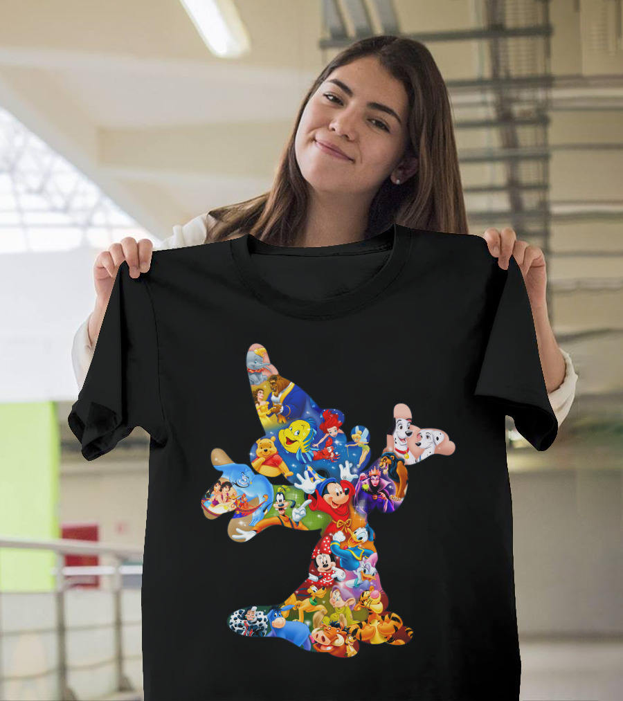 Mky Characters Disney Character Collage T-Shirt