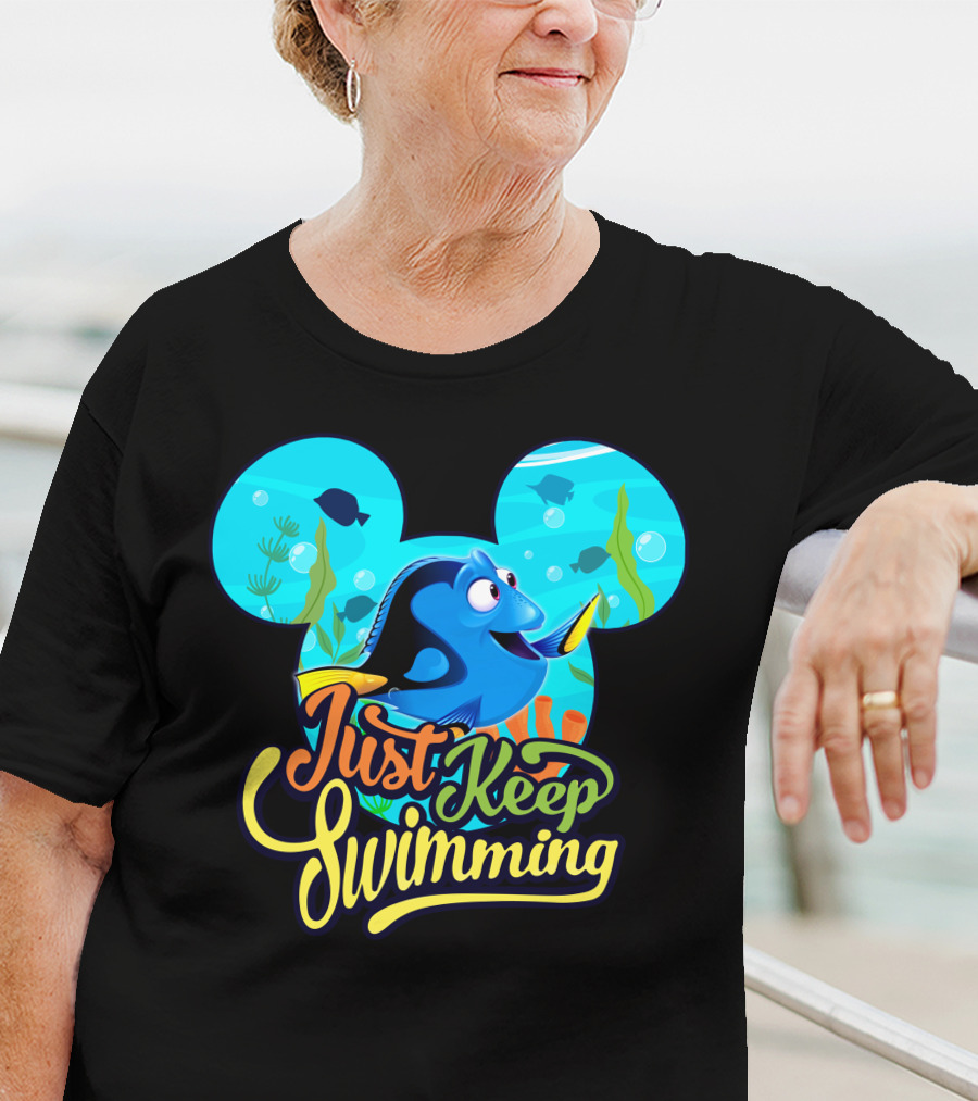 Just Keep Swimming Mickey Mouse Ears Dory T-Shirt