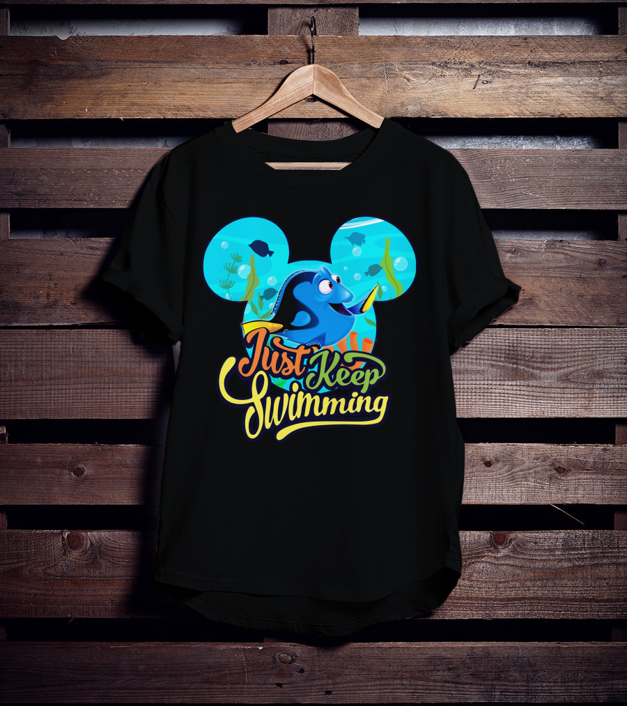 Just Keep Swimming Mickey Mouse Ears Dory T-Shirt