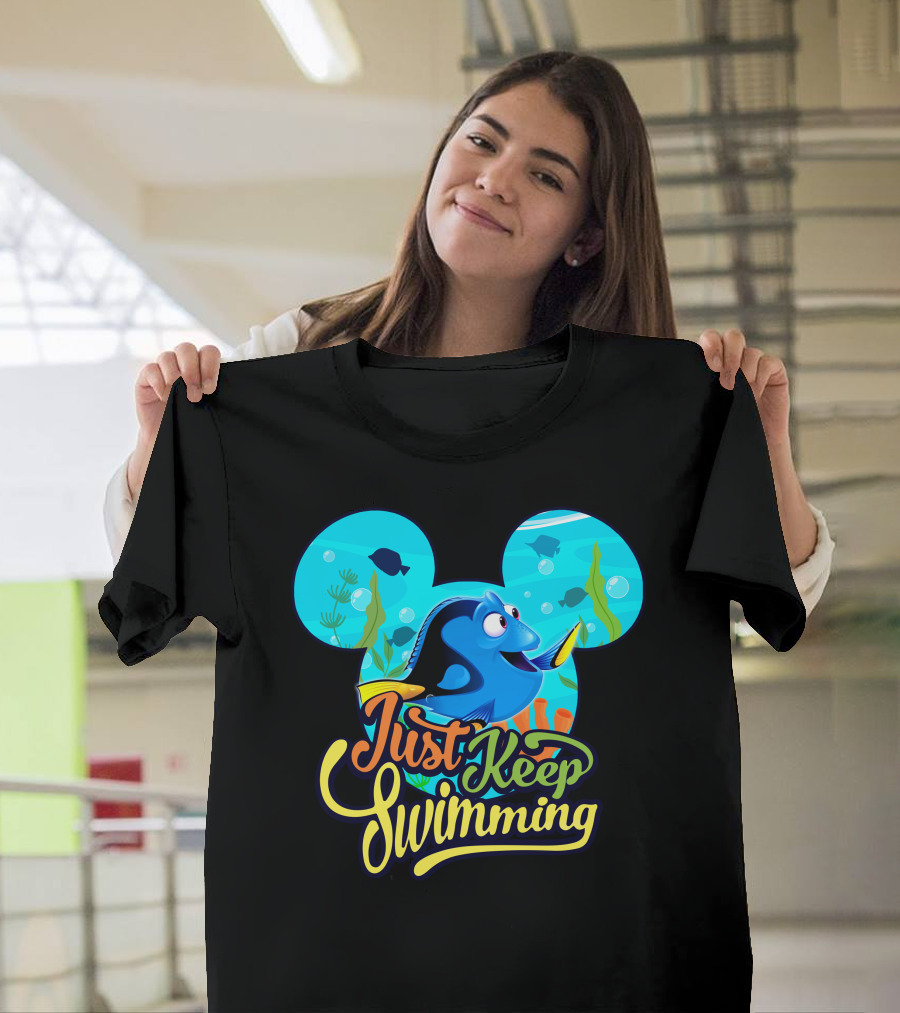 Just Keep Swimming Mickey Mouse Ears Dory T-Shirt
