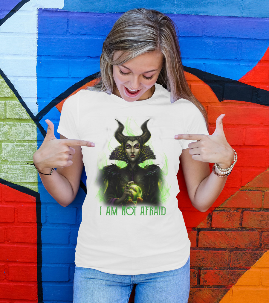 I Am Not Afraid Maleficent Dark Magic Horns T-Shirt