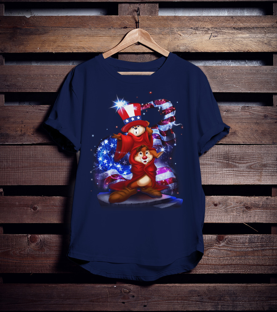 Chip 'n' Dale USA Patriotic Magic Hat T-Shirt