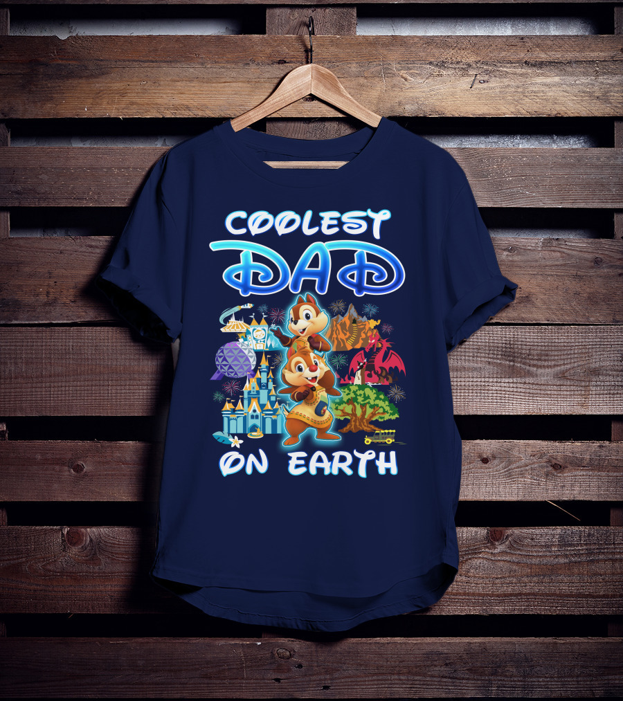 Coolest Dad On Earth Chipmunks Magical Park Adventure T-Shirt