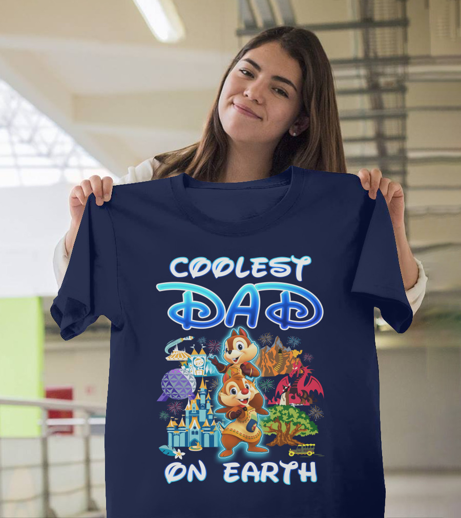 Coolest Dad On Earth Chipmunks Magical Park Adventure T-Shirt