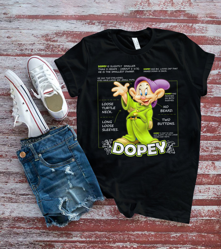 DOPEY Fun Loose Turtle Neck Two Buttons Long Sleeves T-Shirt