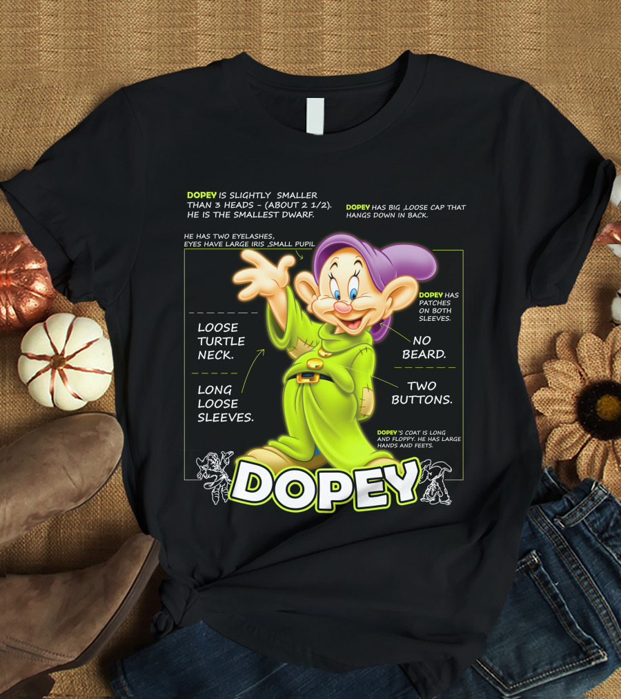 DOPEY Fun Loose Turtle Neck Two Buttons Long Sleeves T-Shirt