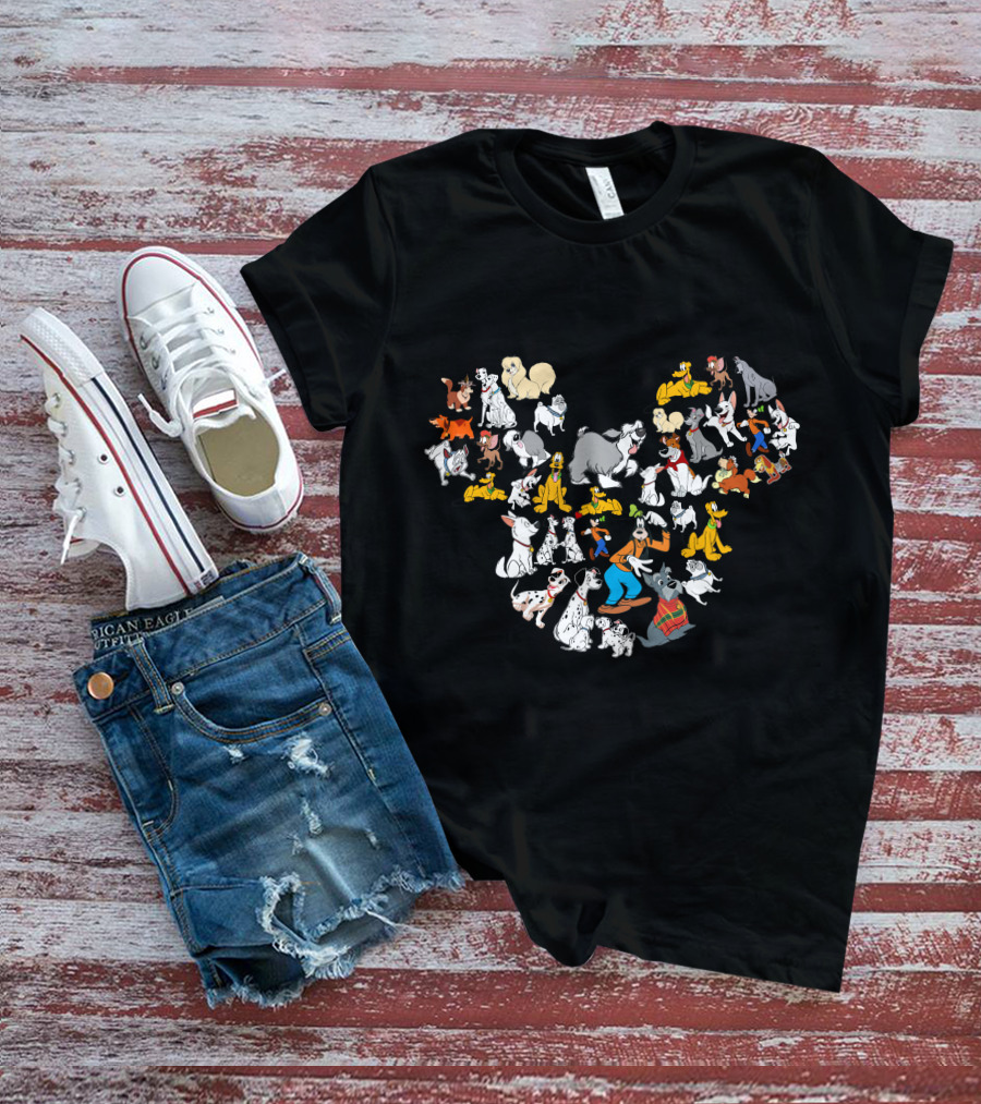 Disney Dogs Mickey Mouse Shape T-Shirt