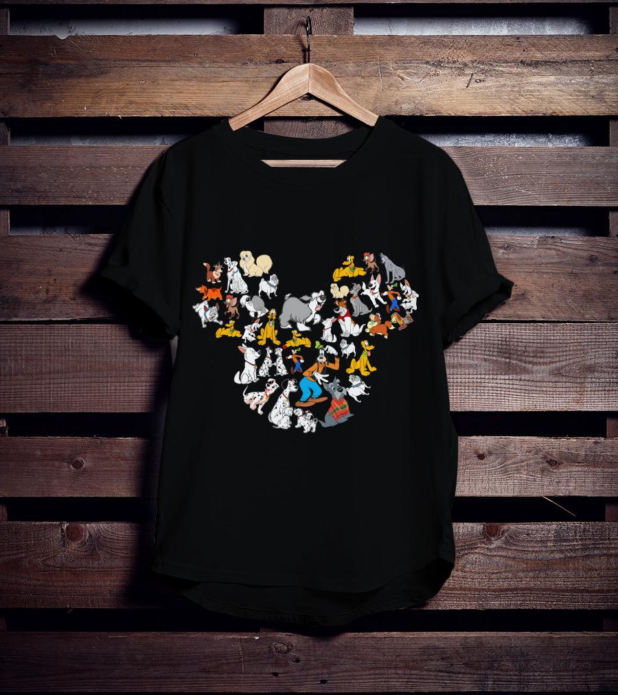 Disney Dogs Mickey Mouse Shape T-Shirt