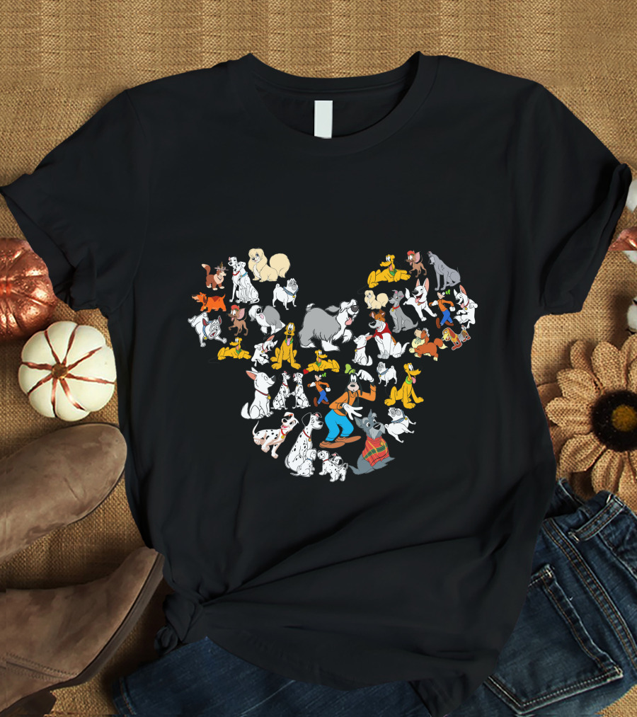 Disney Dogs Mickey Mouse Shape T-Shirt