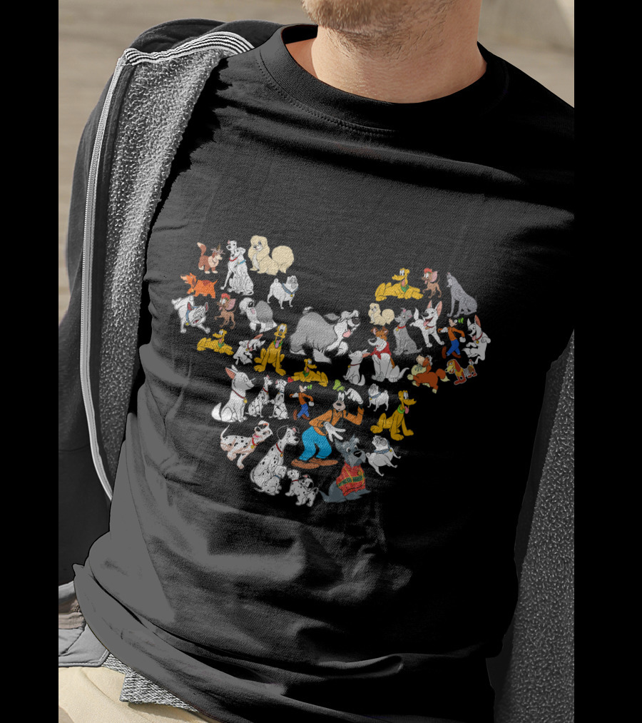 Disney Dogs Mickey Mouse Shape T-Shirt