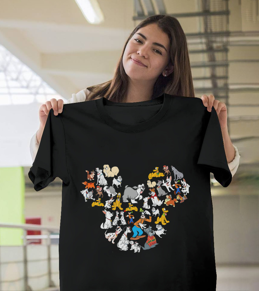 Disney Dogs Mickey Mouse Shape T-Shirt