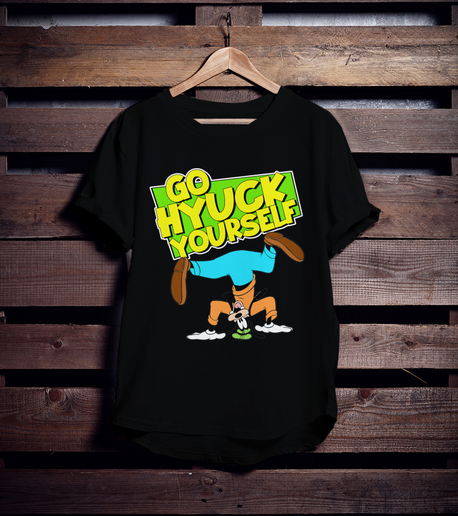 Go Hyuk Yourself Goofy Headstand Cartoon T-Shirt