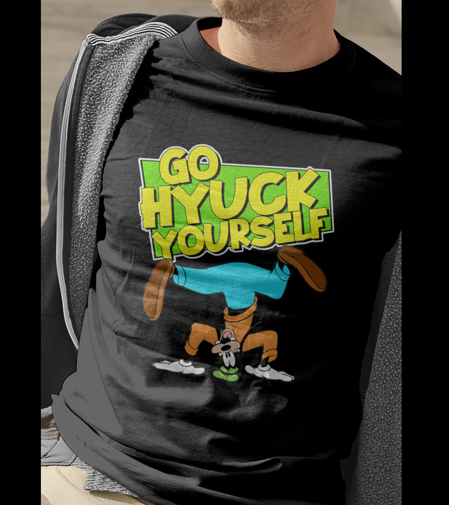 Go Hyuk Yourself Goofy Headstand Cartoon T-Shirt