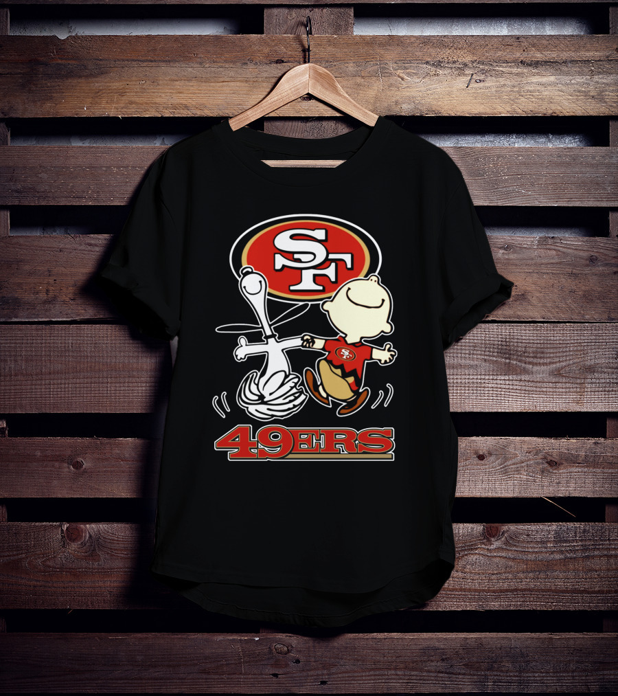 SF 49ers Snoopy And Charlie 49ers T-Shirt