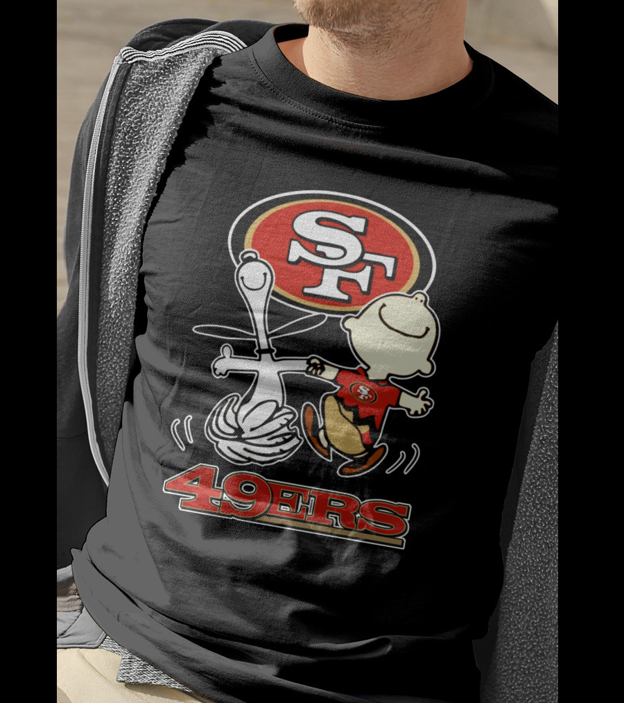 SF 49ers Snoopy And Charlie 49ers T-Shirt
