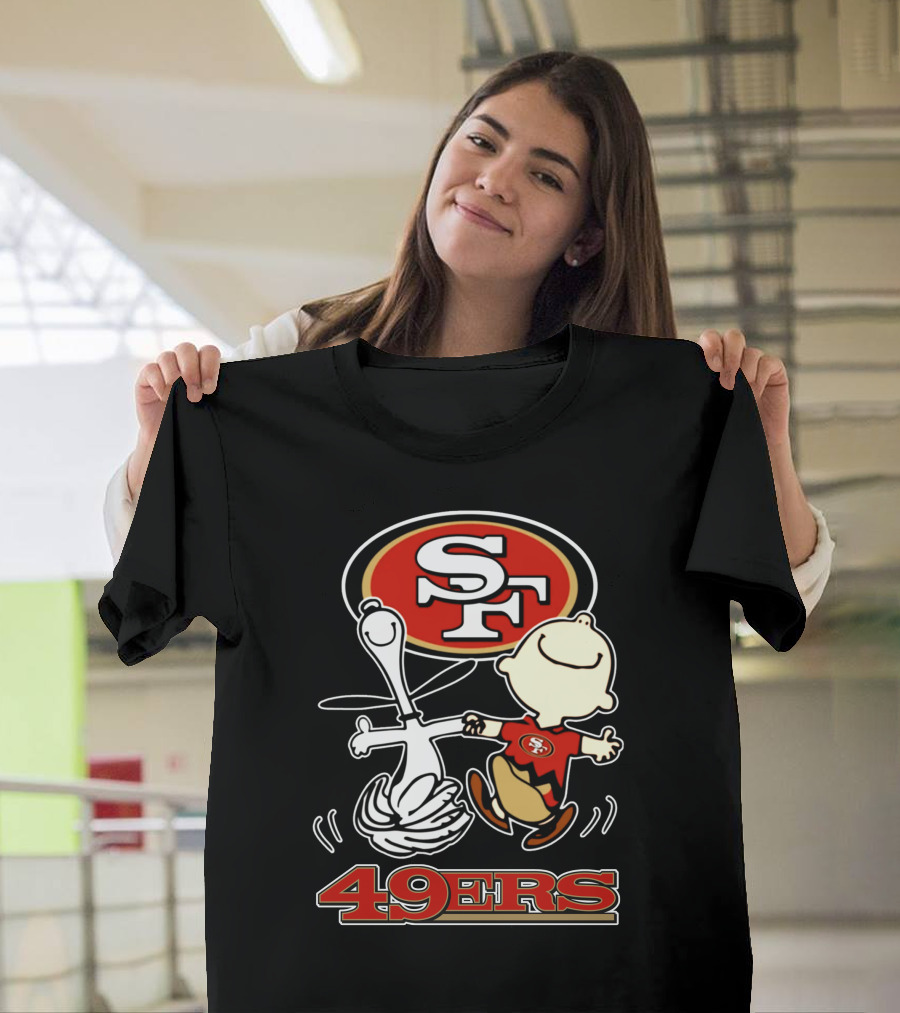 SF 49ers Snoopy And Charlie 49ers T-Shirt